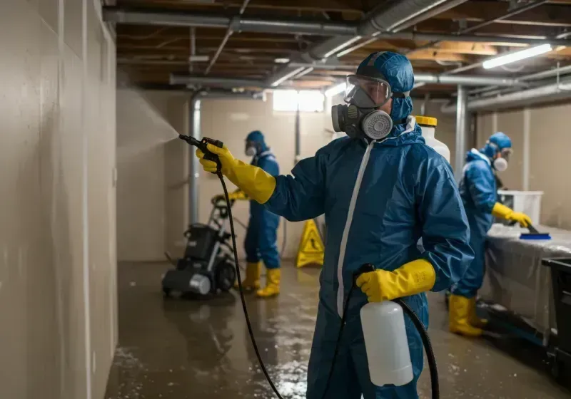 Basement Sanitization and Antimicrobial Treatment process in Edna, TX